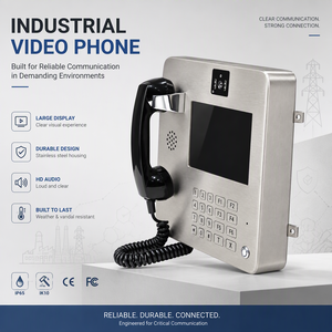Interphone vidéo SIP mural en acier inoxydable pour sites industriels dangereux et industriels lourds - Product Image 1