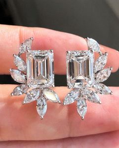 Classic Blue Lab Grown Diamond <b>Earring</b> 925 Sterling Silver Plated IGI Certified Graduation Wear <b>Cute</b> Design - Product Image 3