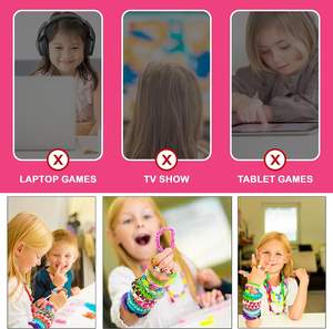 सहायक उपकरण के साथ 14000 टुकड़े मोटे लूम रबर बैंड ब्रेसलेट बैंड बनाने की किट - Product Image 5