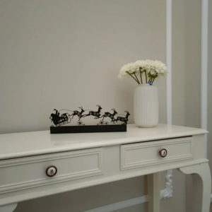 Soporte de luz de té de Metal de alta calidad, 3 luces de té, Santa el trineo con diseño de renos, portavelas - Product Image 4