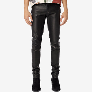 Pantalones de cuero metálico con revestimiento de oro brillante para hombre, pantalones de lona informales de talla grande para representaciones teatrales de club nocturno - Product Image 1