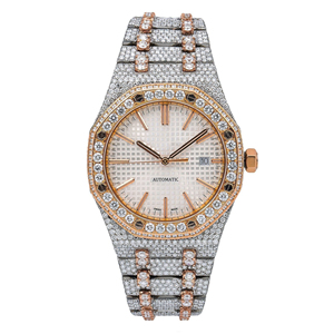 Reloj de pulsera de lujo para hombre, calidad de marca, corte redondo, diamante, estilo Hip Hop, 41mm, diámetro de esfera, 16mm, ancho de banda - Product Image 1