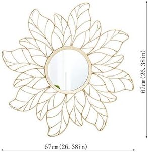 กรอบโลหะกระจกทรงกลมติดผนังทันสมัยอุปกรณ์ตกแต่งผนังรูปดอกไม้ดีไซน์พิเศษ - Product Image 5