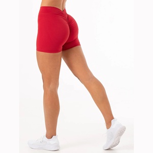 2025 personnalisé été taille basse femmes course Gym Fitness sport dos profond V Shorts Scrunch bout à bout taille haute Yoga Shorts - Product Image 1