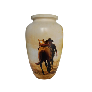 Urnas de cremación de Metal de diseño atractivo, urna de cenizas hecha a mano para cenizas humanas adultas, urnas de cremación de Color azul - Product Image 3