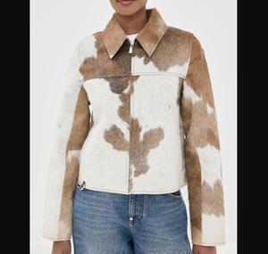 Nouvelle arrivée Veste en cuir pour femme en cuir de vache naturel Respirant Veste en cuir à poils Veste élégante pour femme - Product Image 5