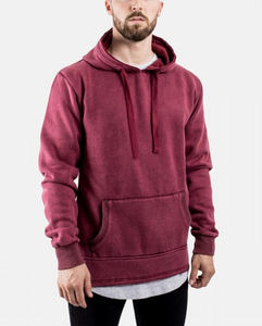 Sudadera con capucha de forro polar de 400 g/m² de alta calidad, personalizada, con efecto desgastado y lavado ácido, con cremallera, cortavientos, bordada, 100% algodón, larga, para invierno. - Product Image 3