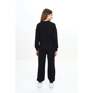 Ensemble de survêtement imprimé à col rond en tissu à deux cordes pour fille - Product Image 3