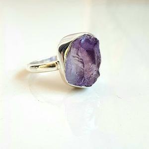 925 Silver Raw <b>Amethyst</b> <b>Rings</b> Handmade Luxury Design <b>Gold</b> Plating Unique Natural Gemstone Jewelry for Christian Religious Use - Product Image 4