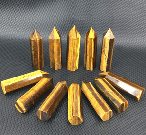 หอคริสตัลตาเสือสีทองหอคริสตัลตาเสือขนาดใหญ่หอคริสตัลขัดเงาหอคอยตาเสือสำหรับตกแต่งบ้าน - Product Image 6