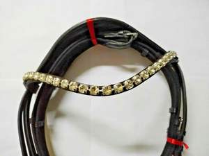 Brida de Doma de Lujo Asequible con Diadema de Cristal Transparente y Acolchado Suave para Caballos, Disponible para Exportación... - Product Image 3