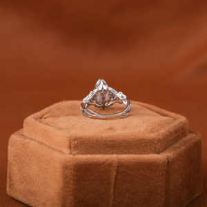 Anillo de compromiso de lujo chapado en oro macizo de 14KT, 2,0 CT, corte Marquesa, Diamante cultivado en laboratorio, elegante anillo de regalo clásico, certificado IGI - Product Image 3