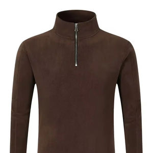 Sudaderas con capucha de lana con logotipo personalizado de alta calidad para hombre, jersey de manga larga con cremallera, estampado en blanco informal, básico, mezcla de algodón - Product Image 1