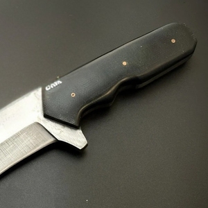 มีดโบวี่แบบยุทธวิธีทำด้วยมือพร้อมปลอกหนังด้าม Micarta สำหรับการออกค่ายกลางแจ้งมีดล่าสัตว์ของขวัญสำหรับคุณพ่อของคุณ - Product Image 6