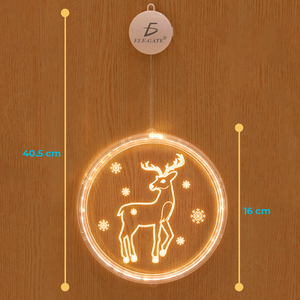 Luci a stringa natalizie da esterno a LED in acrilico trasparente con ventosa per uso interno ed esterno - Product Image 4