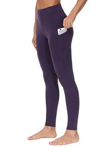 Leggings de yoga respirants et absorbant la transpiration pour femmes, couleur unie, pour la remise en forme, la salle de sport et l'entraînement - Product Image 5