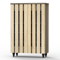 Meilleure Qualité Meuble à Chaussures en Bois à 2 Portes et 5 Niveaux pour Villa et Hôtel, Exportation Malaisie FURNIZONE 25_0012