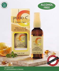 PROBIO C Vitamin C <b>Spray</b> Alcohol Free Luxury Skin Toner Facial <b>Moisturizing</b> Refreshing Face Mist 50 ml for All Skin Types - Product Image 1