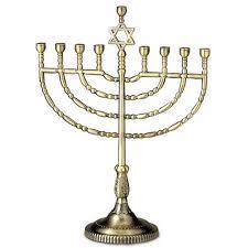 Premium Finish Brass Menorah Candle Holder Hanukkah Candle Stand Jewish <b>Lamp</b> Decorative Home Decor - Product Image 5