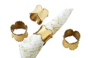 Anneaux de serviette en laiton de la meilleure qualité, décoration de table écologique pour la maison et les restaurants. - Product Image 6