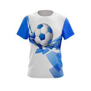 T-shirts respirants pour hommes en polyester 100% de 180gsm à séchage rapide avec impression par sublimation à col rond - Product Image 1