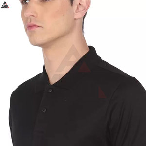 Nouveau best-seller Polo moderne uni décontracté de golf avec logo personnalisé pour hommes Polo tricoté chemise de haute qualité en vente - Product Image 2