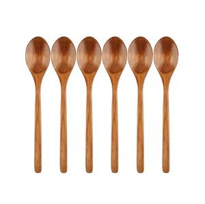 Vente en gros de cuillères en bois de qualité supérieure personnalisées pour manger cuillères en bois faites à la main cuillères en bois naturel pour la soupe café salade - Product Image 1