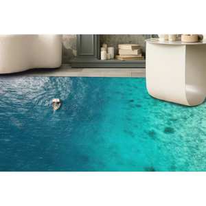 Tapis imprimé vue sur mer - Décoration côtière, Tapis d'entrée, Tapis décoratif, Tapis en chenille - Product Image 3