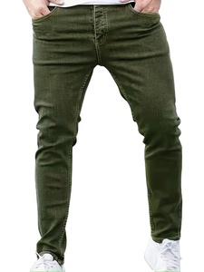 กางเกงยีนส์ผู้ชายขายส่งแบบใหม่สำหรับฤดูหนาว มีกระเป๋าหลายช่อง ทรงเข้ารูป แฟชั่นสตรีทแวร์ ผ้าสเตรช - Product Image 5