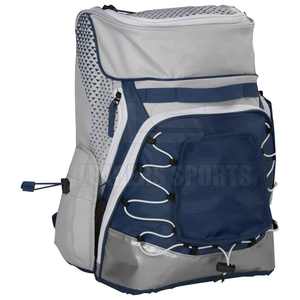 Sac à dos de baseball/softball de haute qualité avec logo personnalisé imprimé, design géométrique, fermeture éclair, port USB, imperméable, en nylon/polyester - Product Image 4