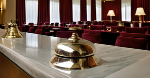 Cloche de comptoir d'hôtel en laiton massif de style victorien cloche de bureau de service ornée pour les hôpitaux de zones de réception de restaurants-métal fabriqué - Product Image 6