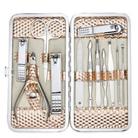 Ensemble de manucure et pédicure professionnel classique en acier inoxydable Dom Med Dynamics, kit complet de soins des ongles pour hommes et femmes