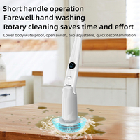Brosse de nettoyage électrique rechargeable GEERLEPOL avec tête éponge, étanche IPX7, autonomie de 3,5 h, poignée extensible, nettoyage écologique