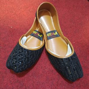 Zapatos de yute Khussa Jutti para mujer, calidad, elegantes, Khussa Stones, logotipo personalizado y Color, Punta cerrada, venta al por mayor - Product Image 4