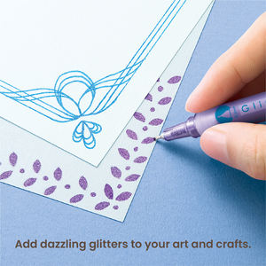 SIMBALION Direct 0.5mm Glitter Water-Based Fiber Tip Marker Pen Set Art Markers PLA Non-Erasable Fine Line Model <b>DI</b>-GT6/S - Product Image 3