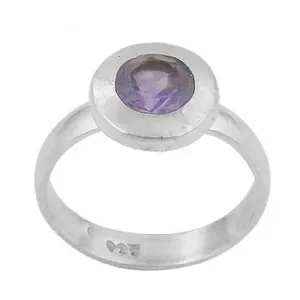 Bague en argent 925 avec améthyste pour femmes, bijoux en pierres précieuses - Product Image 2