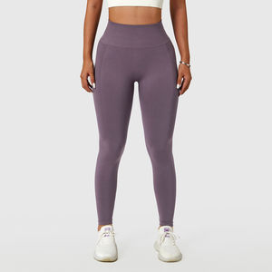 Offre Spéciale vente en gros automne Sport femmes vêtements de sport haute mi sans couture pantalons de Yoga Scrunch bout à bout Leggings respirant Fitness - Product Image 6