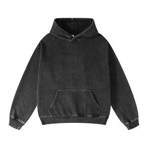 Sweat à capuche délavé à l'acide pour hommes sweat à capuche en polaire vintage surdimensionné sweat lavé en détresse pour couple 2025 - Product Image 1