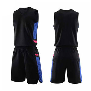 Maillots de basket-ball unisexes pour adultes, uniformes, kit sportif, shorts, vêtements personnalisés, 100% polyester, séchage rapide, personnalisable - Product Image 2