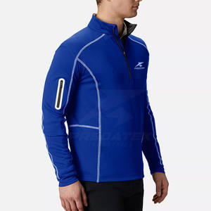 Suéter con cremallera de cuarto de mezcla de algodón de estilo único 2025, ropa informal cómoda para el día a día para invierno, patrón sólido - Product Image 3