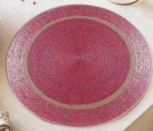 Best Theme Design Rounded Tableware Decorative <b>Placemat</b> Glass <b>Beads</b> for Parties & Other Functions for Parties & Other Functions - Product Image 4