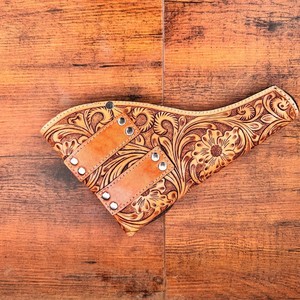 ซองปืนหนังวัวแท้สไตล์คาวบอย งานฝีมือตะวันตกสุดหรู พร้อมห่วงเข็มขัด ผลิตตามสั่ง แกะสลักอย่างประณีต สำหรับการล่าสัตว์ - Product Image 3