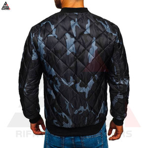 All Colors Available Customized Men's Shiny <b>Canvas</b> Sublimation Bomber Jacket OEM Service Front Windproof Winter High Quality - Product Image 4