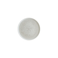 Assiette plate Bonna 22 cm en porcelaine céramique moderne, blanc lunaire, pour servir et présenter des gâteaux