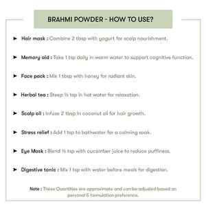 Poudre de Gotu Kola et Brahmi Mélangée, 100% Pure et Naturelle, Prête à l'emploi pour une Santé Optimale - Product Image 3