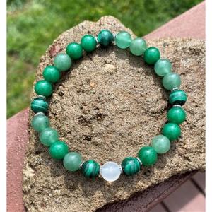 Top Selling Jade Malachite <b>Crystal</b> Stone Beaded Elastic <b>Bracelet</b> Unisex <b>Healing</b> Gift Business Natural <b>Crystal</b> <b>Bracelet</b> - Product Image 2