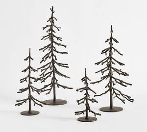 Décoration d'arbre de Noël en métal rustique pour entrée salle à manger Table de vacances saisonnière pièce maîtresse ornement de fête - Product Image 6