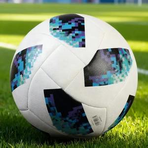 Balón de fútbol de alta calidad personalizado tamaño 5 4 Pu Pvc cuero butilo vejiga ecológica máquina cosida entrenamiento fútbol - Product Image 2