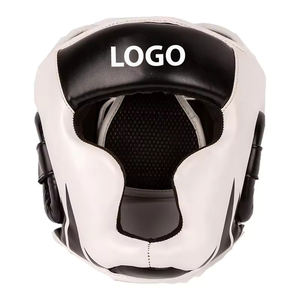 Protectores de cabeza de boxeo de entrenamiento profesional Unisex protección de cabeza de artes marciales de cuero de alta calidad cascos de boxeo con logotipo personalizado - Product Image 4