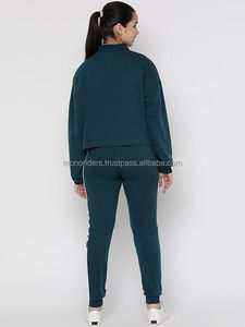 Survêtement en polaire personnalisé de haute qualité pour femmes Survêtement de sport de luxe de grande taille deux pièces ensembles pour femmes ensembles décontractés surdimensionnés - Product Image 3